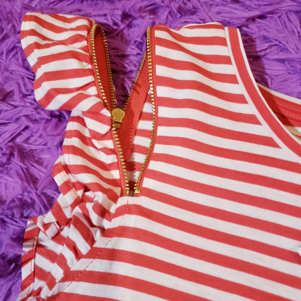 Michael Kors Coral Red Zip Shoulder Blouse - Picture 3 of 4